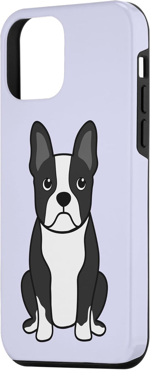 iPhone 12 mini Boston Terrier Phone Case Gifts Purple Art Baby Dog Lover Case...