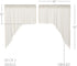 VHC Brands Tobacco Cloth Fringed Farmhouse Decor Kitchen Swag Prairie Panels Door Window Tier Set Curtains for Kitchen Bedroom Bathroom Living Roo...