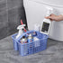 Cleaning caddy bucket Plastic Storage Shower Caddy Basket with Handle for Garden, Cleaning Supplies, Dark blue...