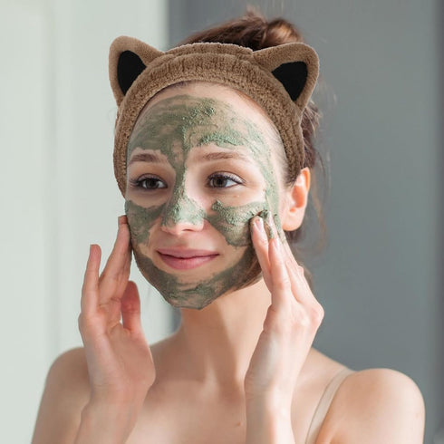 2 Pcs Cute Cat Skincare Headband for Washing Face Makeup Skincare, Animal Headbands for Women Girls Cute Stuff Gifts Soft Coral Fleece Facial Wash...