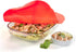 Charles Viancin - Poppy Oblong Lid Red - Silicone Lid for Food Storage and Cooking - 10''x14'' + 35x25cm - Airtight Seal on Any Smooth Rim Surface...