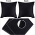 Thmyo 4-Pack 100% Cotton Comfortable Solid Decorative Throw Pillow Case Square Cushion Cover Pillowcase Sublimation Blank Pillow Covers Halloween ...
