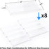 Clear Acrylic Spice Drawer Organizer, 4 Tier- 2 Set Expandable From 13" to 26" Seasoning Jars Drawers Insert, Kitchen Spice Rack Tray for Drawer/C...