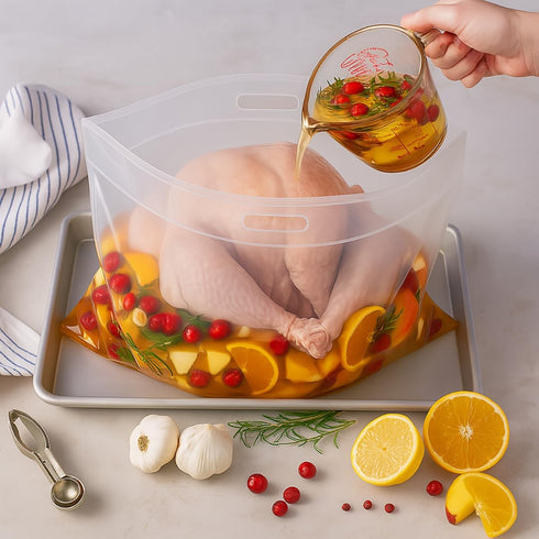 HIC Roasting Turkey Brining Bag, Holds 20-Pound Turkey, Brining Liquids, and Seasonings...