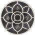 Bezelry 12 Pieces Lotus Blossom Metal Shank Buttons. 20mm (3/4 inch) (Antique Silver)...