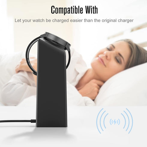 Ticwatch E3 Charger, Replacement Connection Charging Dock Compatible with Ticwatch E3 Stand Station Case Friendly with 5 Feet Cable Black...