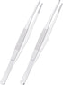2 PCS 5 Inch Stainless Steel Tweezers, with Straight Round Blunt Serrated Tip, 0.07 Inch Thickness Stainless Steel, Multipurpose Daily Garden Home...