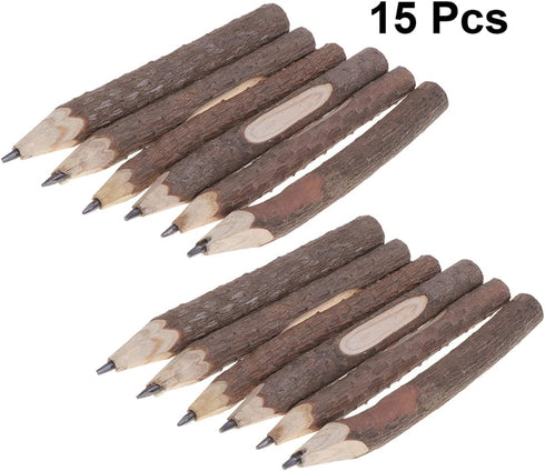 NUOBESTY Wood Branch Pencil Supplies 30 pcs Natural Retro Twig Rustic Pencils Tree Branch Office Gifts for Wooden Pencil Cm Bark Bark Pencils Bran...