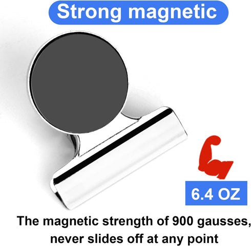 15Packs Refrigerator Magnets, Magnetic Clips Heavy Duty for Fridge, Widening Design Whiteboard Magnets Clips, Strong Scratch-Free Magnetic Clips P...