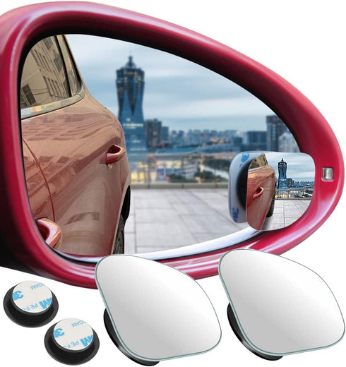 2 Pcs Car Blind Spot Mirror, BetterJonny Fan Shape HD Glass Convex Rear View Mirror 360°Rotate Wide Angle Rear View Mirror Adjustable Automotive S...