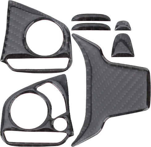 AUTOKAY Real Carbon Fiber Steering Wheel Cover Trim Fits for Honda Civic Sedan 2016-2020...