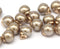 10mm Round Beige Faux Pearl Buttons with Gold Metal Shank, for Clothes, Shirts, Skirts, Wedding Dresses, DIY Crafts, Handmade Sewing Accessories(2...