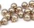 10mm Round Beige Faux Pearl Buttons with Gold Metal Shank, for Clothes, Shirts, Skirts, Wedding Dresses, DIY Crafts, Handmade Sewing Accessories(2...