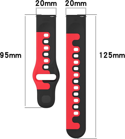 6 Pack Straps Compatible with iTouch Air 3 40mm/iTouch Air 4 41mm/Sport 3 45mm Sport Smartwatch Bands Replacement Silicone Watch Strap Quick Relea...