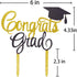 Congrats Grad Cake Topper 2025 Graduation Cake Topper Grad Party Decorations (Gold&Black)...