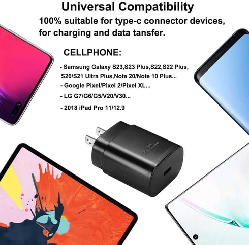 Samsung USB C Charger, 25W Super Type C Fast Charging with 10FT C to C Charger Cable for Samsung Galaxy S24/S24 Ultra/S24+/S23/S23 Ultra/S23+/S22/...