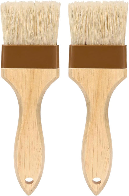 Pastry Brush,2 inch Basting Brush for Cooking and Baking,Natural Bristle Food Brush for Oil & Sauce,No Bristles off,Easy Clean,Durable Kitchen Mar...