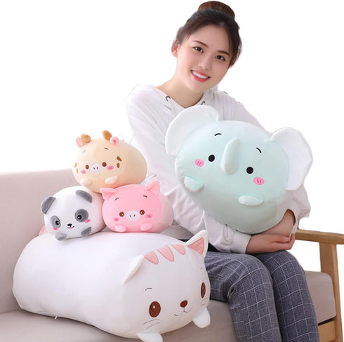Panda Plush Stuffed Animal, Cute Panda Plushie Cylindrical Body Pillow Toy Gifts for Kids Birthday, Valentine, Christmas, 8inch...