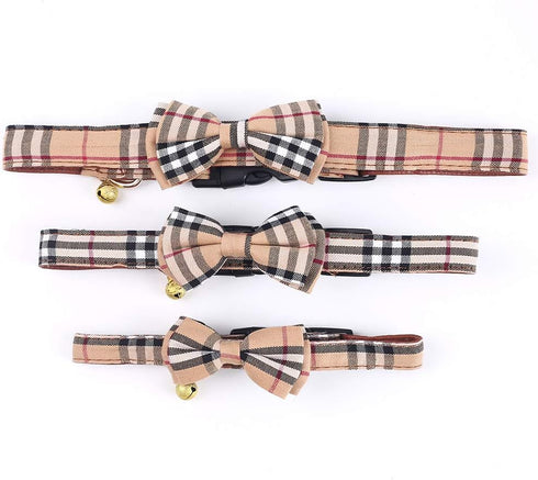 Dog Collar, Adjustable Dog Collar with Bowtie, Pet Collar for Dog Soft Bowtie Dog Collars for Small Medium Large Pet...