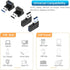 90 Degree USB 3.0 Male to Female Adapter, (4 Pack) Up and Down & Left and Right Angle USB A Extender Connector for PC, Laptop, Hard Drive, Keyboar...