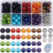 SUNNYCLUE 100pcs+ 10mm Natural 7 Chakra Lava Stone Beads Round Loose Beads Kit Spacer Beads with Crystal Strings for Essential Oil Jewelry Making...