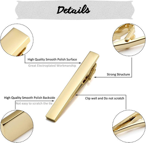 Jovivi Personalized Custom Tie Clip Bar for Men Engraved Tie Clips Pin, Groomsmen Mans Fathers Day Wedding Gift...
