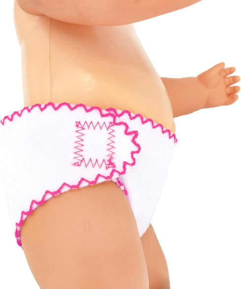 4Pcs Doll Diapers Doll Underwear for 14-18 Inch Baby Dolls Reusable Diapers Set with 3 Pcs Doll Feeding (Milk & Juice Bottles Toy Pacifier)...