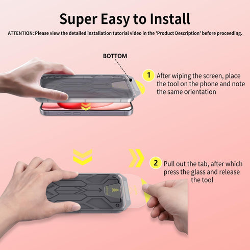 for iPhone 14 Pro Max Screen Protector, Anti Glare Eye Protection, High Transmittance, Easy Install, 14 Pro Max 6.7" with 9H Hardness, Full Covera...