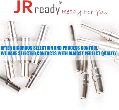 JRready ST6139 DTP Connector Kit 2 4 Pin, Gray IP67 Waterproof Electrical Connectors Plug with Solid Terminals Pin Sockets Current Rating 25 Amps(...