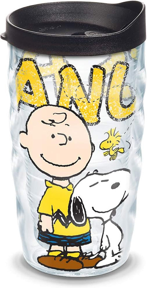Tervis Made in USA Double Walled Peanuts Colossal Insulated Tumbler Cup Keeps Drinks Cold & Hot, 10oz Wavy, Classic...