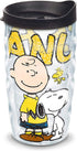 Tervis Made in USA Double Walled Peanuts Colossal Insulated Tumbler Cup Keeps Drinks Cold & Hot, 10oz Wavy, Classic...