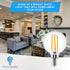 6 Pack G16.5 Light Bulb LED 4W - 2700K Warm White Dimmable 40W Equivalent E12 Candelabra Bulb 120V - Short Light Bulbs Bedroom, Kitchen, Pendant, ...