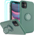 LeYi for iPhone 11 Case: with 2 PCS Glass Screen Protector for Women Girls Boys, Liquid Silicone Shockproof Phone Case Cover with Stand for iPhone...