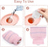 320ml Hot Water Bottle with Knited Cover, Mini Hot Water Bag for Pain Relief, Waist, Back, Neck, Shoulders, Small Leak Proof Hot Water Bottle with...