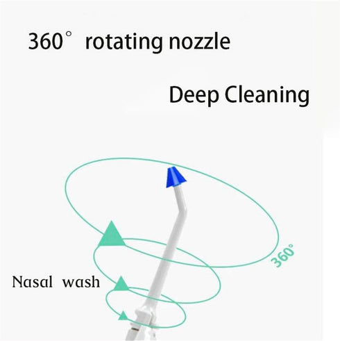 Portable Oral Irrigator Water Flosser Dental Water Toothbrush Toothpick Nasal Irrigator Implement Teeth Cleaner Oral Hygiene flossers for Home Tra...