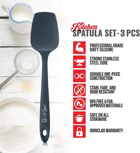 UpGood Silicone Spatula Set 600°F - High Heat Resistant Nonstick, Small and Large Kitchen Spatulas - Flexible BPA Free Professional Grade Cookware...