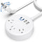 2 Prong Power Strip with USB-C, NTONPOWER 1875W/15A 2 Prong to 3 Prong Outlet Adapter, 2 Prong Extension Cord 5 Ft,3 Outlets 4 USB, Wall Mount, Po...