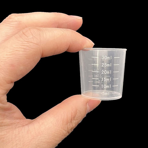 60 Pcs Plastic Graduated Cups, 30ml/1oz Clear Scale Cups with 50 Pcs Wooden Stirring Sticks for Epoxy, Resin, Stain, Mixing Paint...