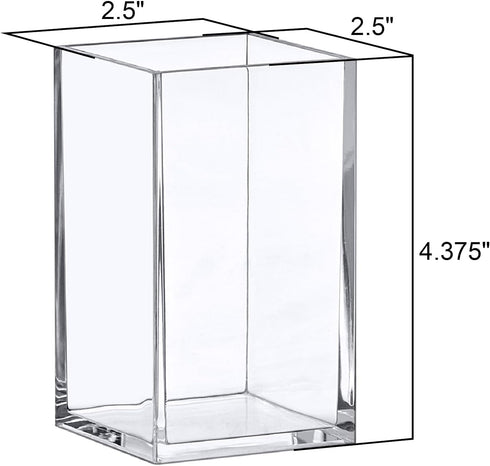 Amazing Abby - Penelope - 2-Pack Pen Holder, Acrylic Pen Holder, Clear Plastic Organizer for Office Supplies, Perfect Office Desktop Storage Solut...