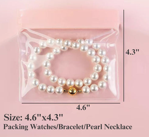 25 PCS EVA Plastic Packing Bags, Transparent Sealable Pouches Ziplock Storage Bags, Anti Tarnish Resealable Poly Bags for Holding Jewelries, Brace...