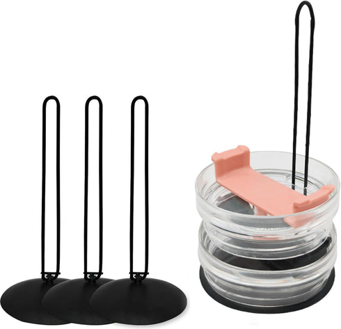 3 Pieces Tumbler Lid Organizer?Lid Organizer with Collapsible Design?Can Accommodate Up to 10 Cup Lid?Saves Kitchen Cabinet and Countertop Space ?...