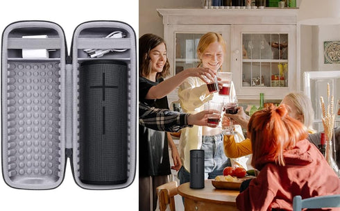 co2CREA Hard Case Replacement for Ultimate Ears UE MEGABOOM 3 Portable Bluetooth Wireless Speaker (Black case for Speaker)......