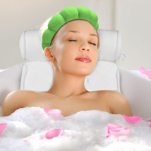 Skincare Spa Headband, Skincare Sponge Headbands for Washing Face, Puffy Make up Headbands with Fluffy Wristbands Set for Women Girls, Soft Terry ...