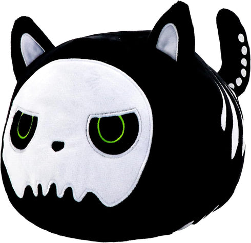 Halloween Black Cat Plush Toy Black Cat Pillow, Black Cat Stuffed Animal Pillows Cute Skeleton Black Cat Plushie Toys Gifts for Kids Adults Birthd...