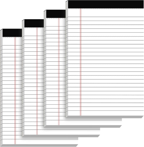 5" x 8" Legal Pad Writing Pads 4 Pack of Notepad 21lb Small Legal Pads College Ruled Note Pads 30 Sheets Perforated Legal Pads Double-Side Printed...