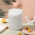 0.5 Gallon Plastic Tiny Trash Can with Swing Lid, Mini Desktop Waste Can, White...
