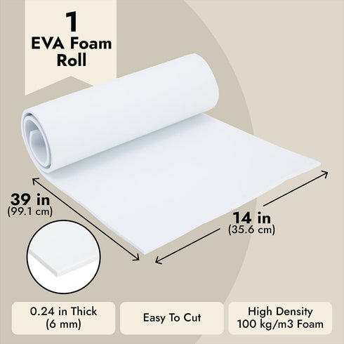 Bright Creations 6mm EVA Foam Sheets for Halloween Costumes and Decorations - Cosplay Supplies, High Density 100 kg/m3 for DIY Projects, 14 x 39 i...