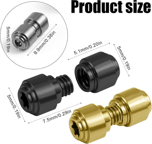 3 Sets Thumb Studs, Titanium Screws Replacement Thumb Studs Pocket Blade Screws Compatible with Benchmade 535 Bugout (Black, Gold, Silver)...