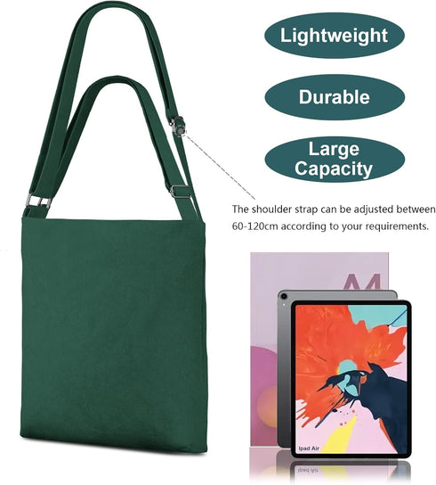 Kememo Corduroy Hobo Bag Crossbody Tote Bag with Zipper, Large Capacity Shoulder Bag Handbags Shopping Bag for Women...