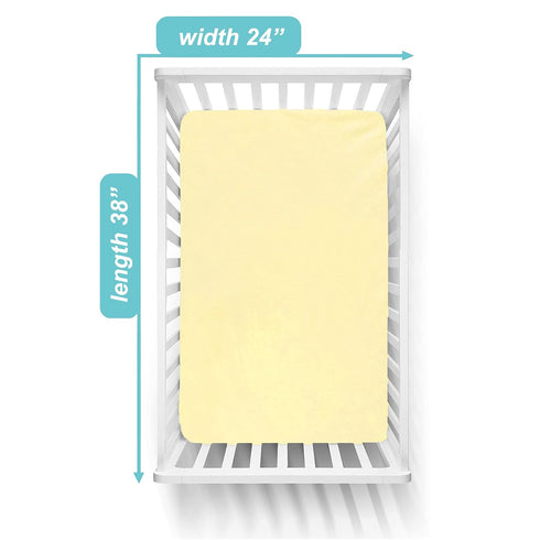 American Baby Company Heavenly Soft Chenille Fitted Mini Crib Sheet 24" x 38", Warm and Cozy Chenille Portable Sheet, Maize, for Boys and Girls, F...
